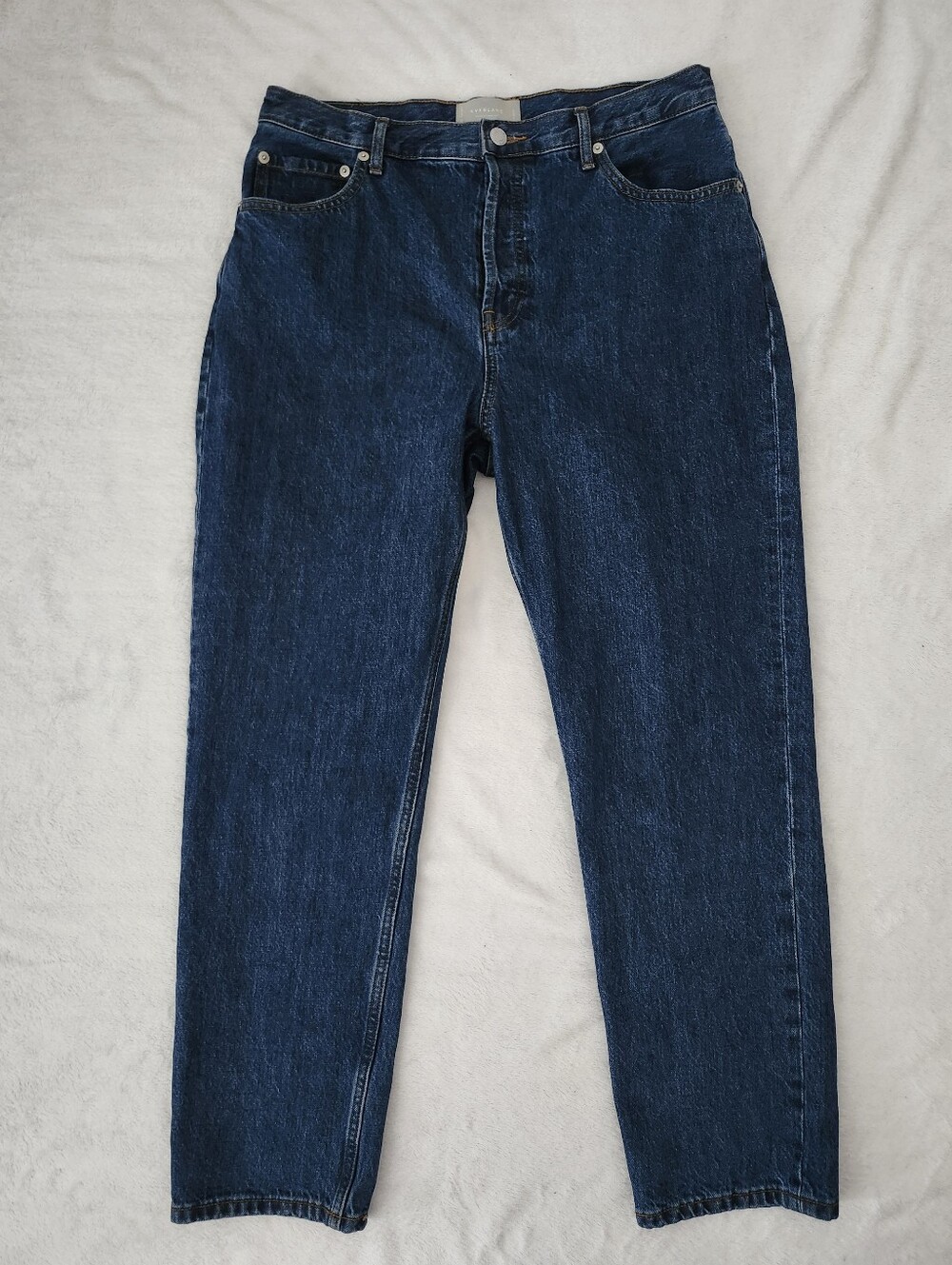 EVERLANE The 90's Cheeky Jean Organic Cotton Medium Blue Button Fly 31 Regular